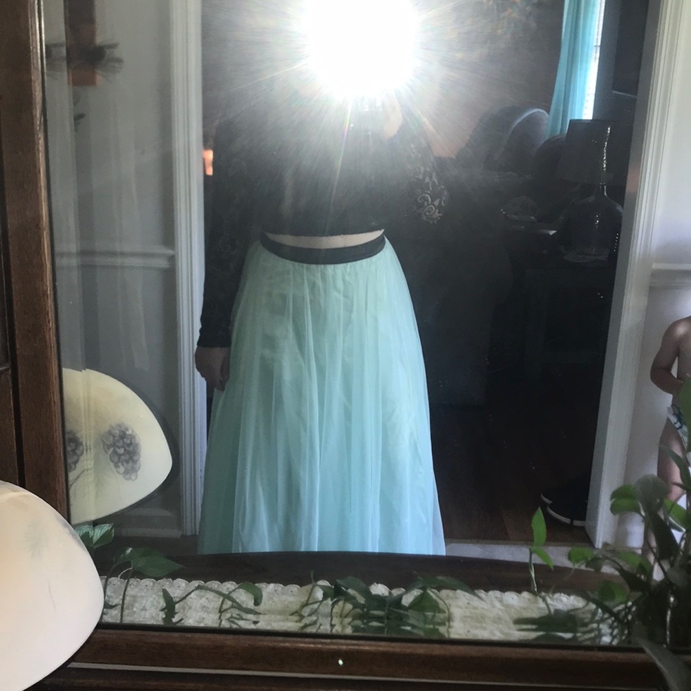 Black and Teal gown